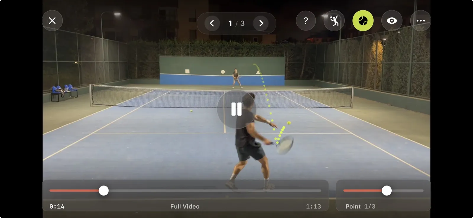 Built-for-Tennis Player screen
